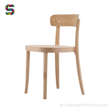 Cadeira de jantar de madeira simples de alta qualidade